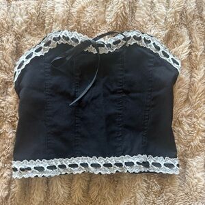 Fashion Nova Black Embellished Camisole Bustier
